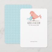 Sweet Birdie Baby Boy Nieuw Mapadvies Tussenvoegse Advieskaart (Voorkant / Achterkant)