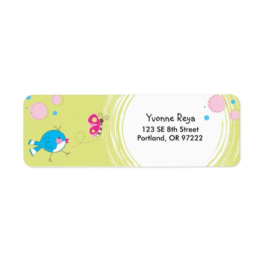Sweet Birdie retouradres label (Voorkant)