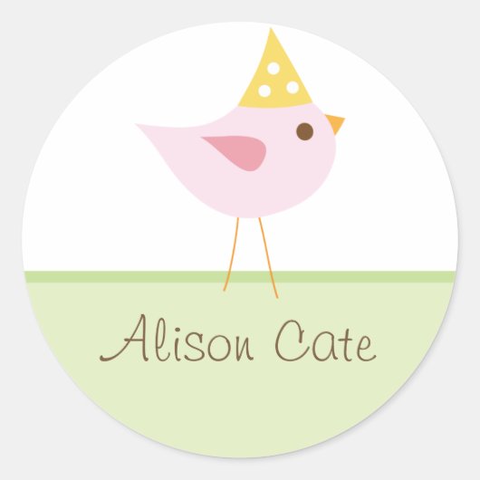 Sweet Birdie Seal Ronde Sticker (Voorkant)