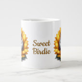 Sweet Birdie Sleeping Swallow On Sunflower Grote Koffiekop (Voorkant)