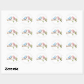 Sweet Birdie Twin Boy Meisje Baby shower Sticker (Vel)