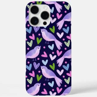 Sweet Birds and Hearts ontwerp iPhone 16 Pro Max Hoesje