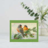 Sweet Birds  Briefkaart Print Kaart Uitnodiging (Staand voorkant)
