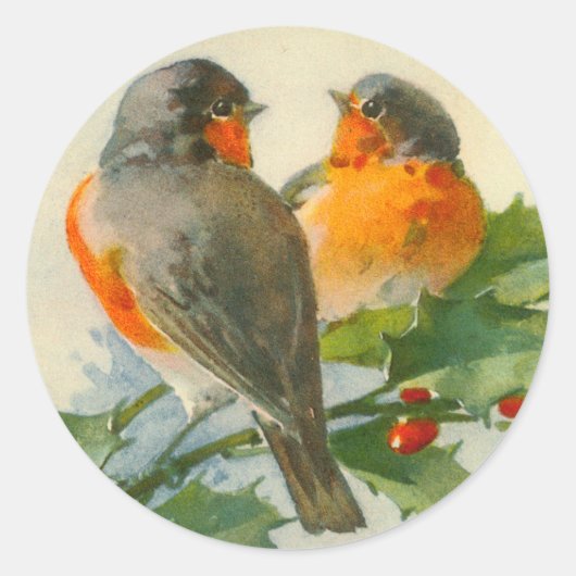 Sweet Birds Briefkaart Print Stickers Labels (Voorkant)