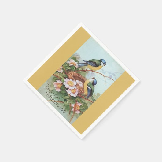  Sweet Birds en Nest Paaspapier servet (Hoek)