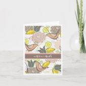 Sweet Birds Floral Garden Dank je wel Bedankkaart (Voorkant)