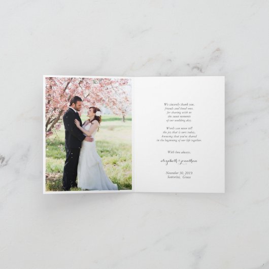 Sweet Birds Floral Garden Dank je wel Bedankkaart (Binnen)