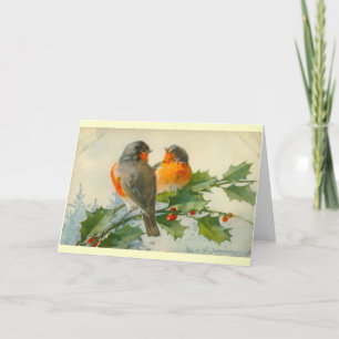 Sweet Birds Vintage Postcard Print Cards Feestdagen Kaart