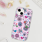 Sweet Birdsong Floral Roze iPhone Case