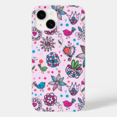 Sweet Birdsong Floral Roze iPhone Case (Achterkant)