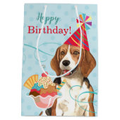 Sweet Birthday Beagle Medium Cadeauzakje (Achterkant)