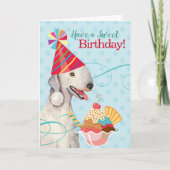 Sweet Birthday Bedlington Terrier Kaart (Voorkant)