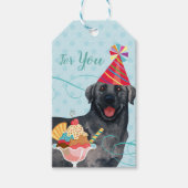 Sweet Birthday Black Lab Cadeaulabel (Voorkant)