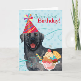 Sweet Birthday Black Lab Kaart