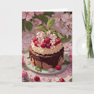 Sweet Birthday Cake Wishes Card Feestdagen Kaart