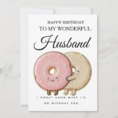 Sweet Birthday Card for My Wonderful Husband Kaart (Voorkant)