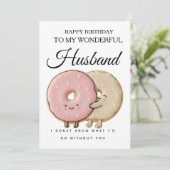 Sweet Birthday Card for My Wonderful Husband Kaart (Staand voorkant)