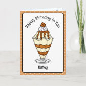 Sweet Birthday Card Ice Cream Sundae Kaart (Voorkant)