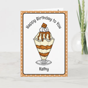 Sweet Birthday Card Ice Cream Sundae Kaart