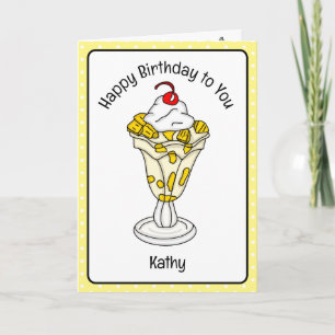 Sweet Birthday Card Ice Cream Sundae Kaart