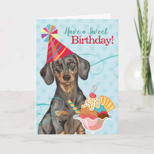Sweet Birthday Dachshund Kaart
