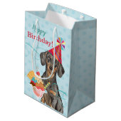 Sweet Birthday Dachshund Medium Cadeauzakje (Achterkant Gekanteld)
