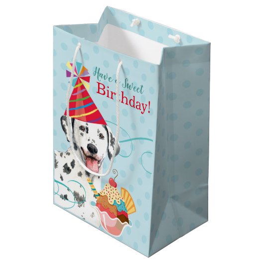 Sweet Birthday Dalmatian Medium Gift Bag Medium Cadeauzakje