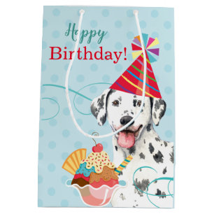 Sweet Birthday Dalmatian Medium Gift Bag Medium Cadeauzakje