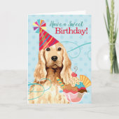 Sweet Birthday English Cocker Spaniel Card Kaart (Voorkant)