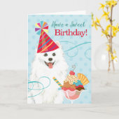 Sweet Birthday Eskie Kaart (Gele Bloem)