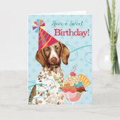 Sweet Birthday German Shorthaired Pointer Kaart (Voorkant)