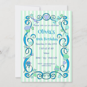 Sweet Birthday Girl Invitation Kaart