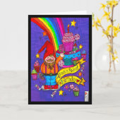 Sweet Birthday Gnomie Kaart (Gele Bloem)