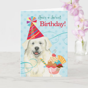 Sweet Birthday Great Pyreneeën Kaart