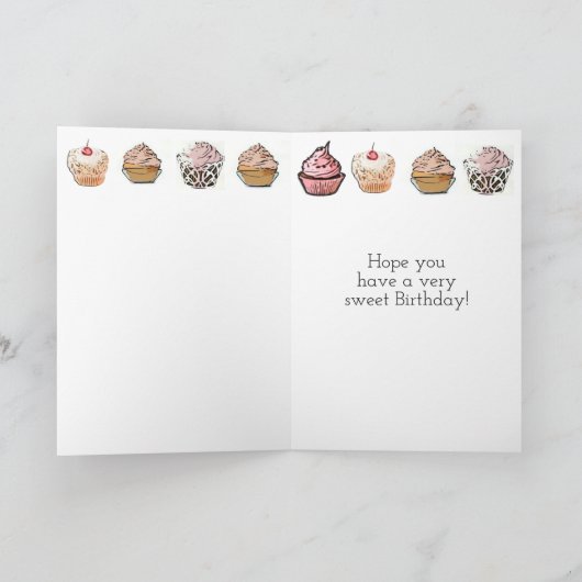 Sweet Birthday Kaart voor haar (Binnen)