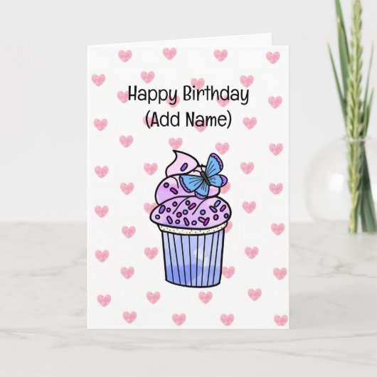 Sweet Birthday Kaart voor haar | Birthday Cupcake (Voorkant)