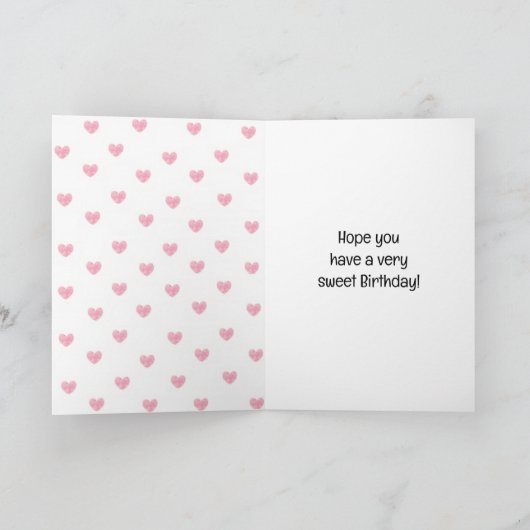 Sweet Birthday Kaart voor haar | Birthday Cupcake (Binnen)