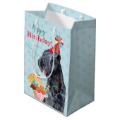 Sweet Birthday Kerry Blue Terrier Medium Cadeauzakje (Achterkant Gekanteld)
