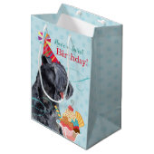 Sweet Birthday Kerry Blue Terrier Medium Cadeauzakje (Voorkant Gekanteld)