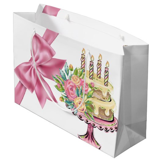 Sweet Birthday Large Gift Bag Groot Cadeauzakje (Achterkant Gekanteld)