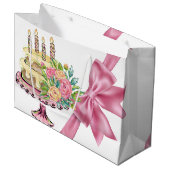 Sweet Birthday Large Gift Bag Groot Cadeauzakje (Voorkant Gekanteld)