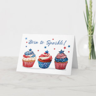 Sweet Birthday op 4 juli Vrijheid Patriottisch Kaart