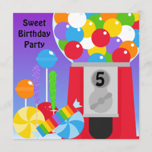 Sweet Birthday Party Invitation Kaart