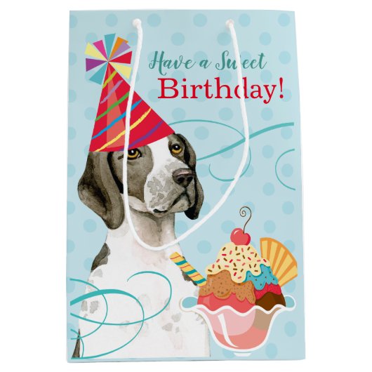 Sweet Birthday Pointer Medium Gift Bag Medium Cadeauzakje (Voorkant)