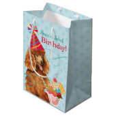 Sweet Birthday Poodle Medium Cadeauzakje (Voorkant Gekanteld)