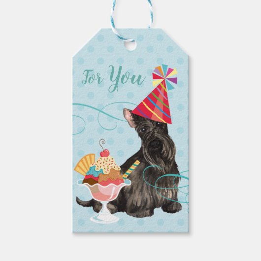 Sweet Birthday Scottie Cadeau Labels Cadeaulabel (Voorkant)