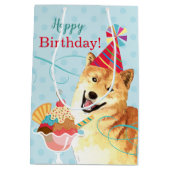 Sweet Birthday Shiba Inu Medium Cadeauzakje (Achterkant)