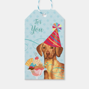 Sweet Birthday Vizsla Gift Labels Cadeaulabel