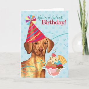 Sweet Birthday Vizsla Kaart