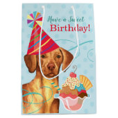Sweet Birthday Vizsla Medium Gift Bag Medium Cadeauzakje (Voorkant)